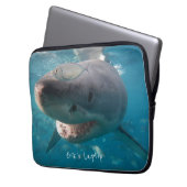 Weißer Hai Portrait Unterwasser Personalisiert Laptopschutzhülle (Vorderseite Links)