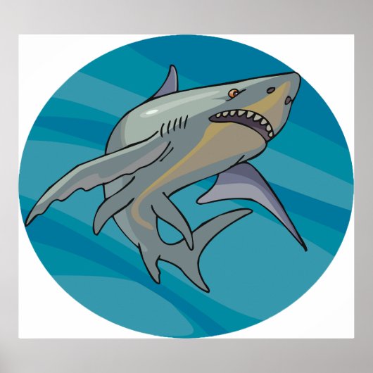 Weißer Hai Poster (Vorne)