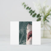 Weißer Hai Postkarte (Stehend Vorderseite)