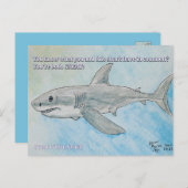 Weißer Hai Postkarte (Vorne/Hinten)