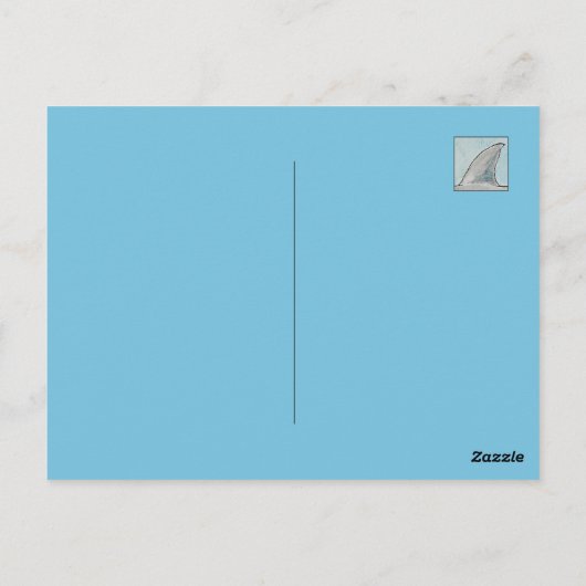 Weißer Hai Postkarte (Rückseite)
