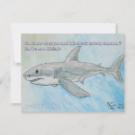 Weißer Hai Postkarte