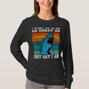 Weißer Hai Retro Vintage größter Raubfisch F T-Shirt