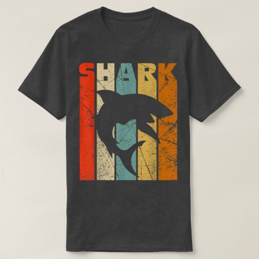Weißer Hai, Retro Vintager Hai Lover T-Shirt (Design vorne)