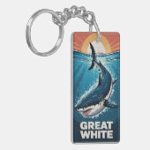 Weißer Hai Schlüsselanhänger (Vorderseite links)