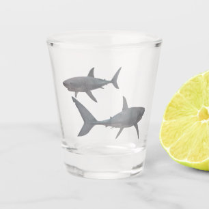 Weißer Hai Schnapsglas