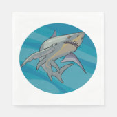 Weißer Hai Serviette (Vorderseite)