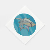 Weißer Hai Serviette (Ecke)