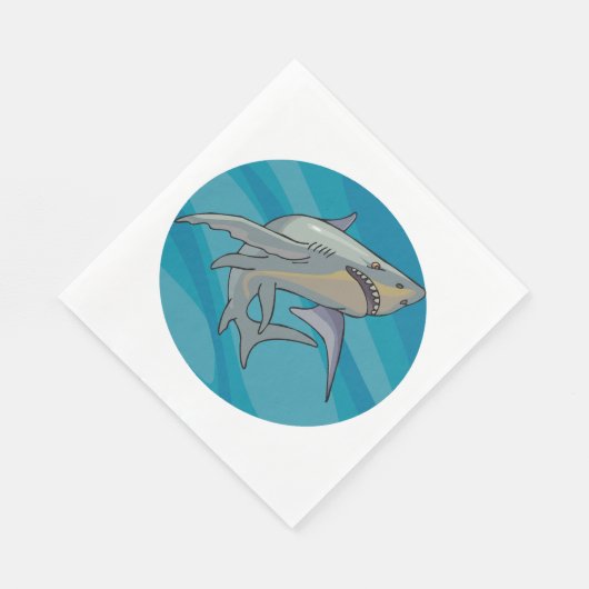 Weißer Hai Serviette (Ecke)