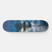 Weißer Hai Skateboard (Horizontal)