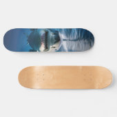 Weißer Hai Skateboard (Horizontal)