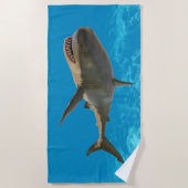 Weißer Hai Strandtuch (Vorderseite)