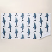 Weißer Hai Strandtuch (Vorderseite)