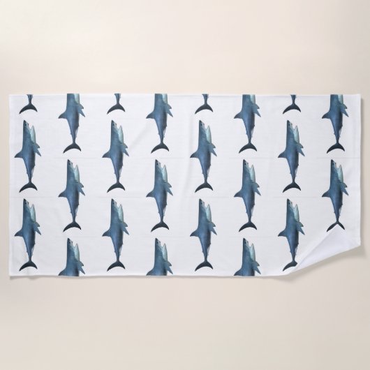 Weißer Hai Strandtuch (Vorderseite)
