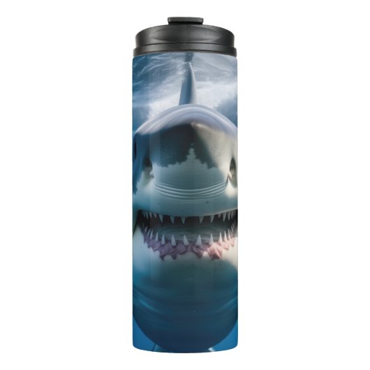 Weißer Hai Thermosbecher (Vorderseite)