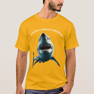 Weißer Hai unter Wasser mit offenem Maul URM T-Shirt