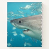 Weißer Hai Unterwasserportrait nach Maß Notizblock (Rückseite)