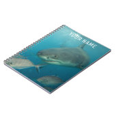 Weißer Hai Unterwasserportrait nach Maß Notizblock (Linke Seite)