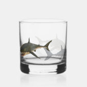Weißer Hai Whiskyglas (Rückseite)