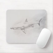 Weißer Hai Zeichnend Mousepad (Mit Mouse)