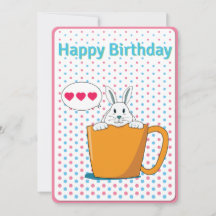 Weißer Happy Geburtstagskarte