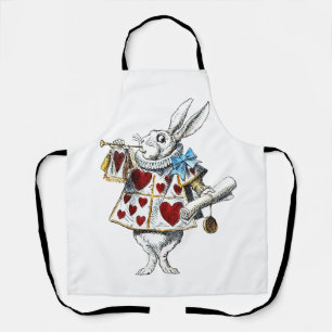 Weißer Hase Alice im Wunderland Herzhase Schürze
