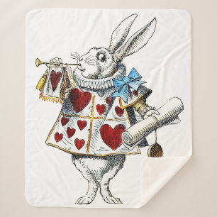 Weißer Hase Alice im Wunderland Herzhase Sherpadecke