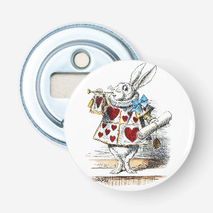 Weißer Hase Alice Wunderland Hase der Herzen Flaschenöffner