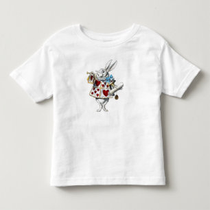 Weißer Hase Alice Wunderland Hase der Herzen Kleinkind T-shirt