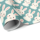 Weißer Hase Geschenkpapier (Rolleneckpunkt)