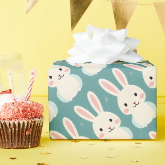Weißer Hase Geschenkpapier (Geburtstagsparty)