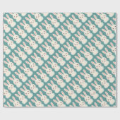 Weißer Hase Geschenkpapier (Flach)