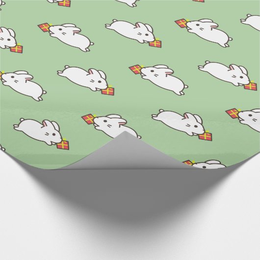 Weißer Hase Geschenkpapier (Ecke)