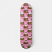 Weißer Hase im Schokoladeneier-Ostermuster Skateboard (Vorne)