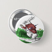 Weißer-Hase-Knopf Button (Vorne & Hinten)