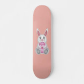 Weißer Hase mit Ostereiern Skateboard (Vorne)