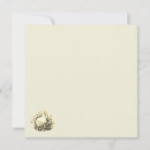 Weißer Hase und Blume Karte (Rückseite)