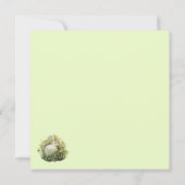 Weißer Hase und Blume Karte (Rückseite)