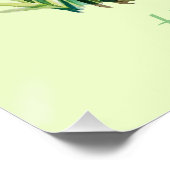 Weißer Hase und Blume, Ostern Poster (Ecke)