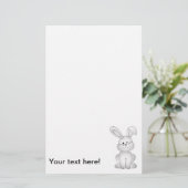 Weißer Hasen Briefpapier (Stehend Vorderseite)