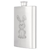 Weißer Hasen Flachmann (Links)