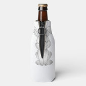 Weißer Hasen Flaschenkühler (Flasche Rückseite)
