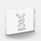 Weißer Hasen Fotoblock (Links)