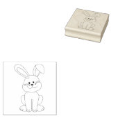 Weißer Hasen Gummistempel (Stempel)