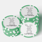 Weißer Hasen Pokerchips (Stapel)
