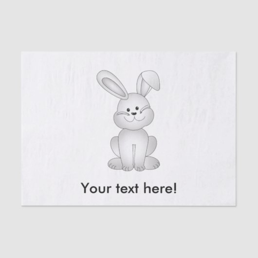 Weißer Hasen Seidenpapier (Vorderseite)