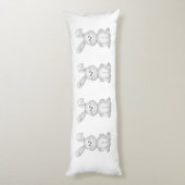 Weißer Hasen Seitenschläferkissen (Rückseite (Vertikal))