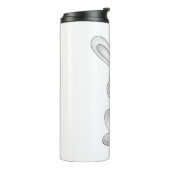 Weißer Hasen Thermosbecher (Nach links gedreht)