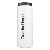 Weißer Hasen Thermosbecher (Rückseite)