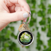 Weißer Hasen und Blume Schlüsselanhänger (Hand)